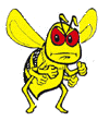 image of angry bee