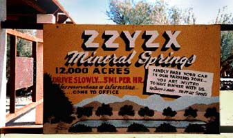 Zzyzx sign