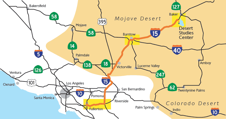 Map of routes to DSC