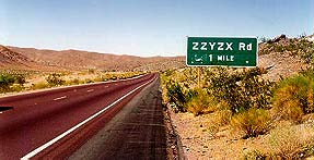 Zzyzx Road exit