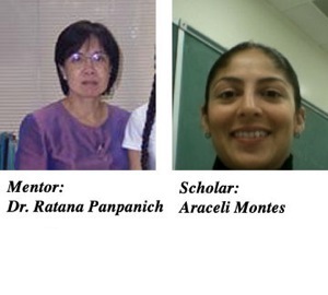 Photographs of mentor Ratana Panpanich and scholar Araceli Montes