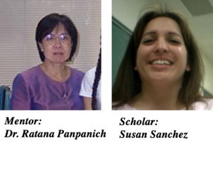 Photographs of mentor Ratana Panpanich and scholar Susana Sanchez