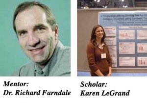 Photographs of mentor Richard Farndale and scholar Karen LeGrand
