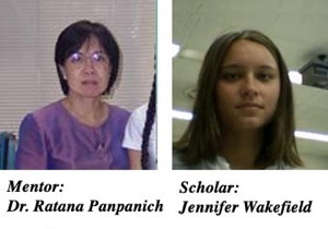 Photographs of mentor Ratana Panpanich and scholar Jennifer Wakefield