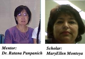 Photographs of mentor Ratana Panpanich and scholar MaryEllen Montoya