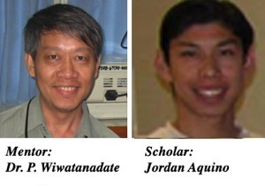 Photographs of mentor Phongtape Wiwatanadate and scholar Jordan Aquino