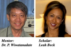 Photographs of mentor Phongtape Wiwatanadate and scholar Leah Beck