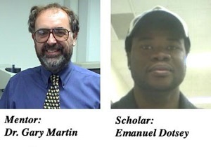 Photographs of mentor Gary Martin and scholar Emanuel Dotsey