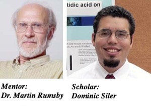 Photographs of mentor Martin Rusby and scholar Dominic Siler