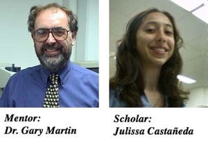 Photographs of mentor Gary Martin and scholar Julissa Castaneda