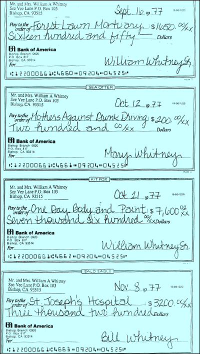 Image of 4 Checks as evidence