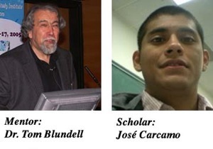 Photographs of mentor Tom Blundell and scholar Jose Carcamo