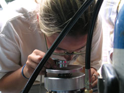 Picture of Amy Arispe using the pressure bomb