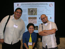 Picture of Andres, Leslie and Albert at the 2004 SACNAS conference