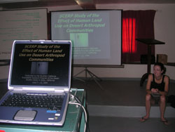 Picture of title slide from Biology 301 Desert Presentation