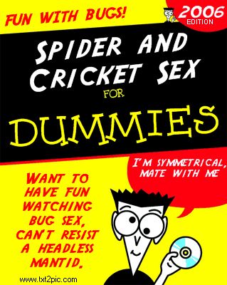 Fake Spider and Cricket Sex for Dummies Book Cover